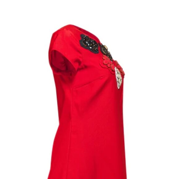 Karta Shift Dress M Embellished Beaded Mini Polyester Black Holiday Formal, XS - Picture 2 of 6